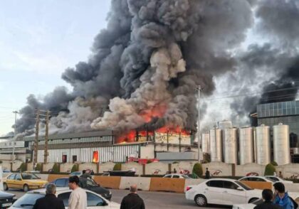 آتش سوزی کارخانه کاله